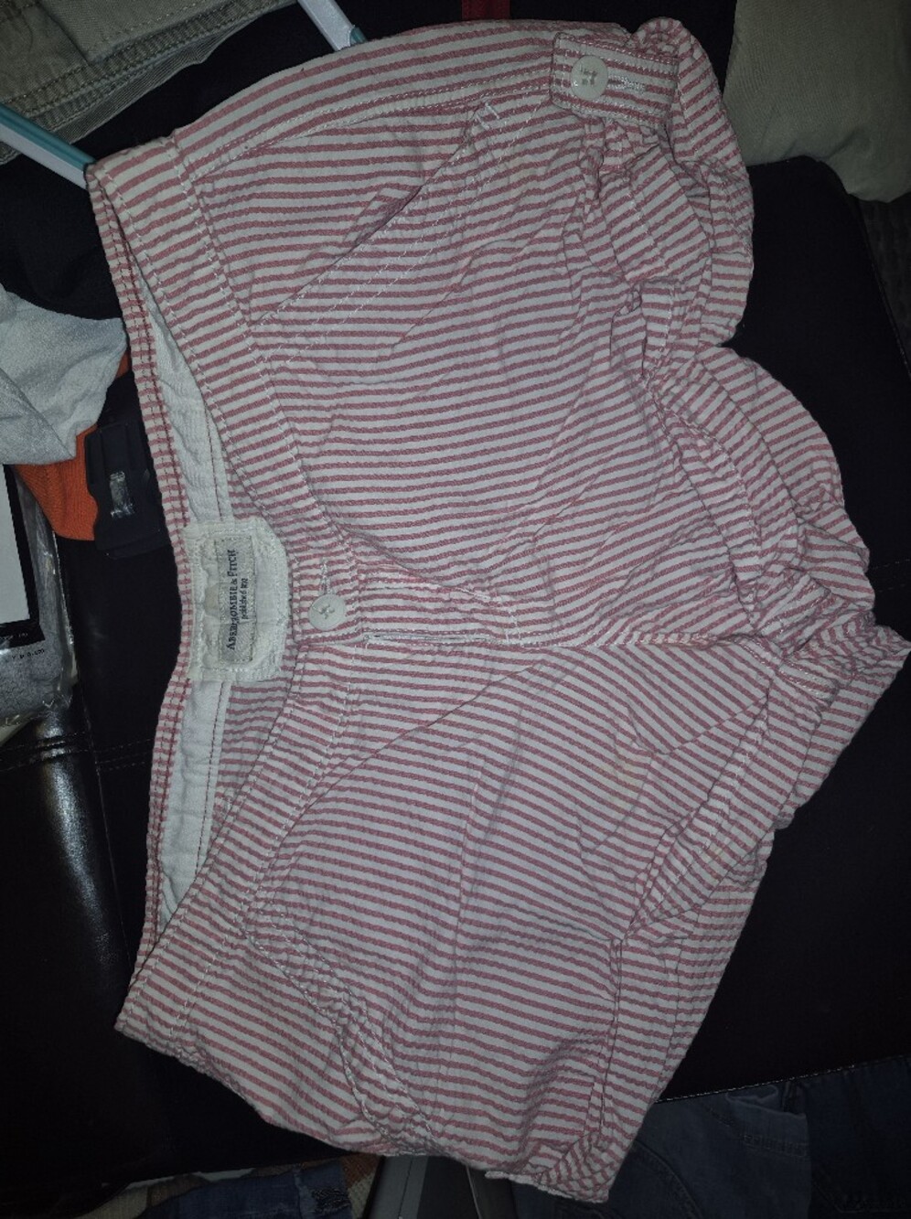Vintage Abercrombie & Fitch Pink and White Striped Shorts